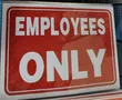 A4 Size 'Employees Only' Sign Stickers (5 Pieces) - 1