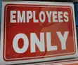A4 Size 'Employees Only' Sign Stickers (5 Pieces) - 2