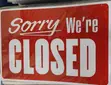 A4 Size 'Closed' Sign Stickers (5 Pieces) - 2