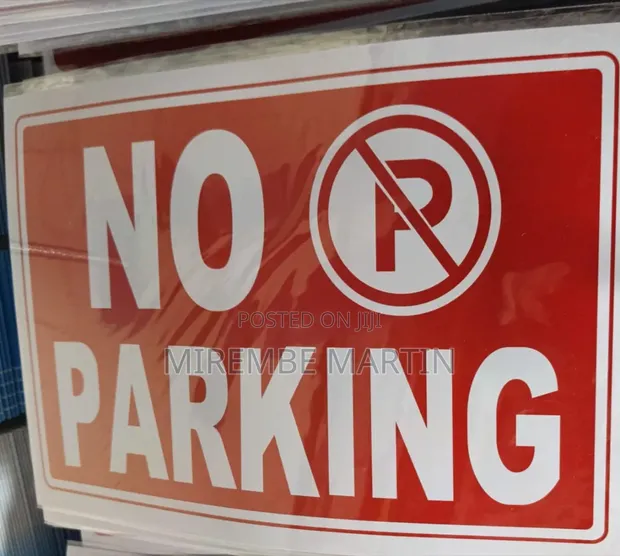 5 Pieces A4 Size 'No Parking' Sign Sticker - 1