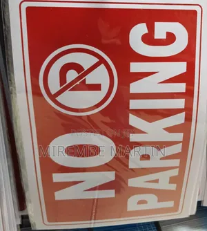 5 Pieces A4 Size 'No Parking' Sign Sticker