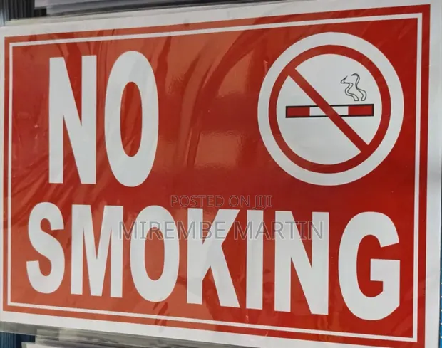 5 Pieces A4 No Smoking Sign Sticker - 1