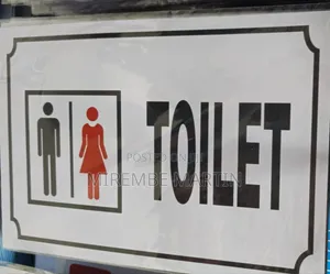 A4 Toilet Sign Board - Men & Women Unisex Restroom Door