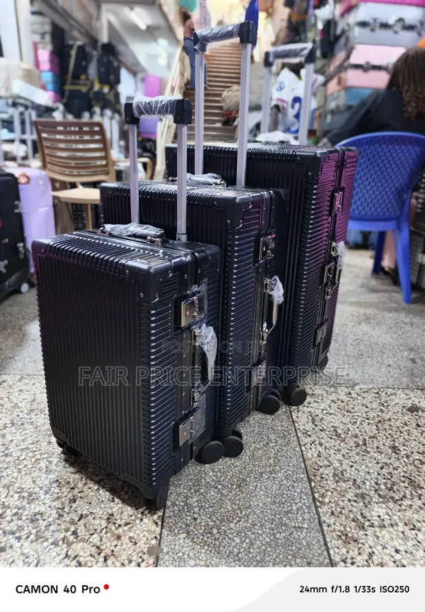 Original Aluminium Plastic Suitcases - Full Set (3pcs) - 1