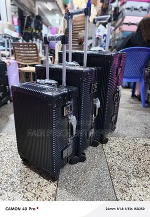 Original Aluminium Plastic Suitcases - Full Set (3pcs)