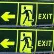 5 Pieces Glow in Dark Emergency Exit Sign Sticker - 1