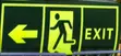 5 Pieces Glow in Dark Emergency Exit Sign Sticker - 2