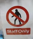 A4 Staff Only Sign - Laminated Vinyl Sticker - 2