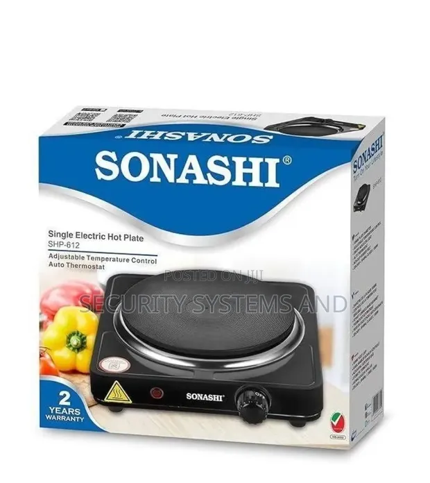 Sonashi Electric Single Solid Hot Plate - Black - 1