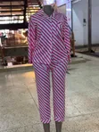 Women's Classic Striped Long-Sleeve Pajama & Loungewear Set - 1
