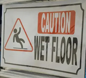 A4 Size Caution Wet Floor Sticker Sign