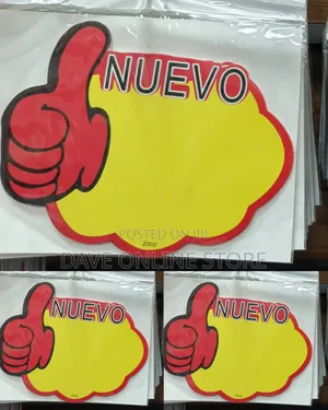 Nuevo Yellow and Red Thumbs Up Sales Tags