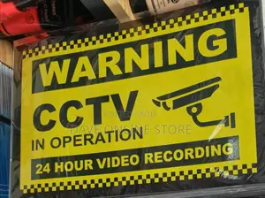 5 Pieces A4 Warning CCTV in Operation Security Surveillance Stickers