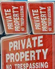 5 Pieces A4 Size Private Property No Trespassing Sign Sticker - 2