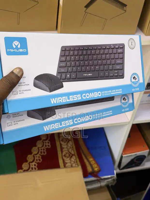 Mini Wireless Keyboard and Mouse Combo - 1
