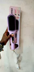 Straight Hair Styling Brush - Pink & Black - 2