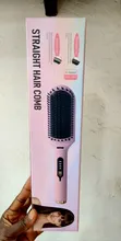 Straight Hair Styling Brush - Pink & Black - 3