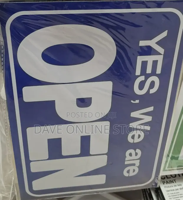 A4 Size 'Yes We Are Open' Sign Sticker - 1