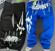 Men's Y2K Graphic Print Oversized Sweatpants - 2