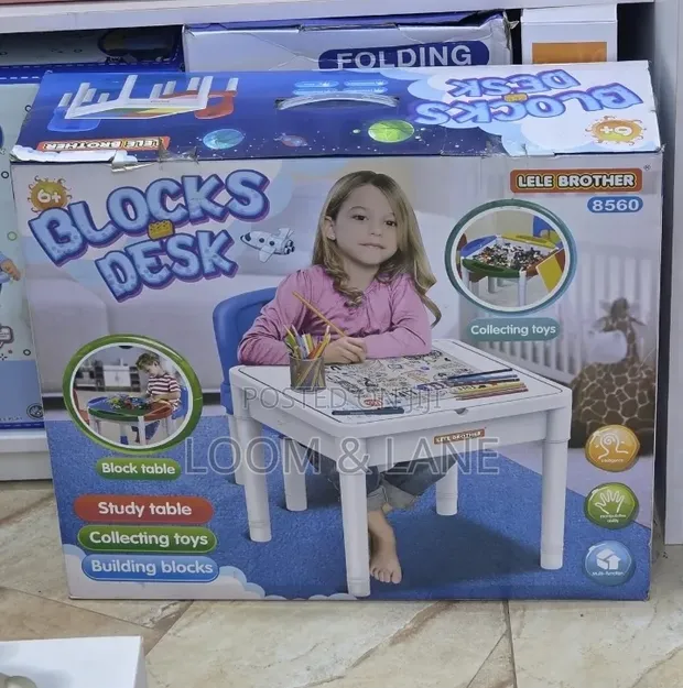 Multi-Functional Children's Activity Block Desk - 1