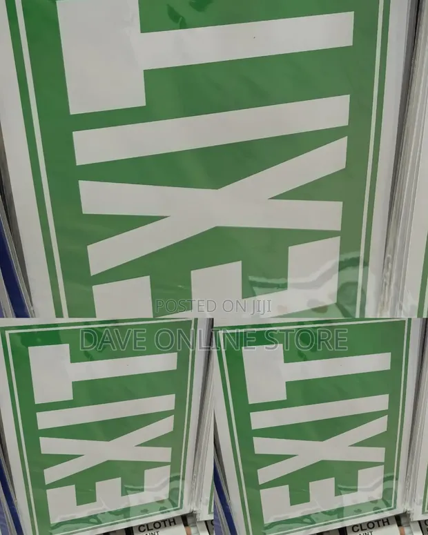 5 Pieces A4 Size EXIT Sign Sticker - 1