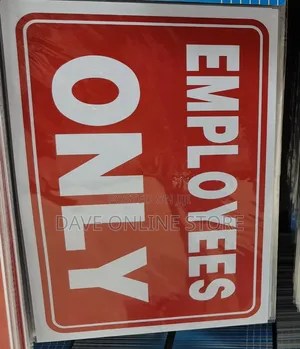 A4 Size 'Employees Only' Sign Sticker