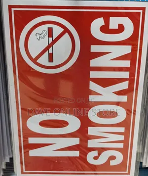 5 Pieces A4 No Smoking Sign Stickers