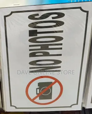 5 Pieces A4 Size 'No Photos' Sign Stickers