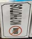 5 Pieces A4 Size 'No Photos' Sign Stickers - 1