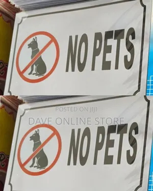 A4 Size 'No Pets' Sign Sticker
