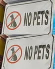 A4 Size 'No Pets' Sign Sticker - 1