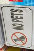 A4 Size 'No Pets' Sign Sticker - 2