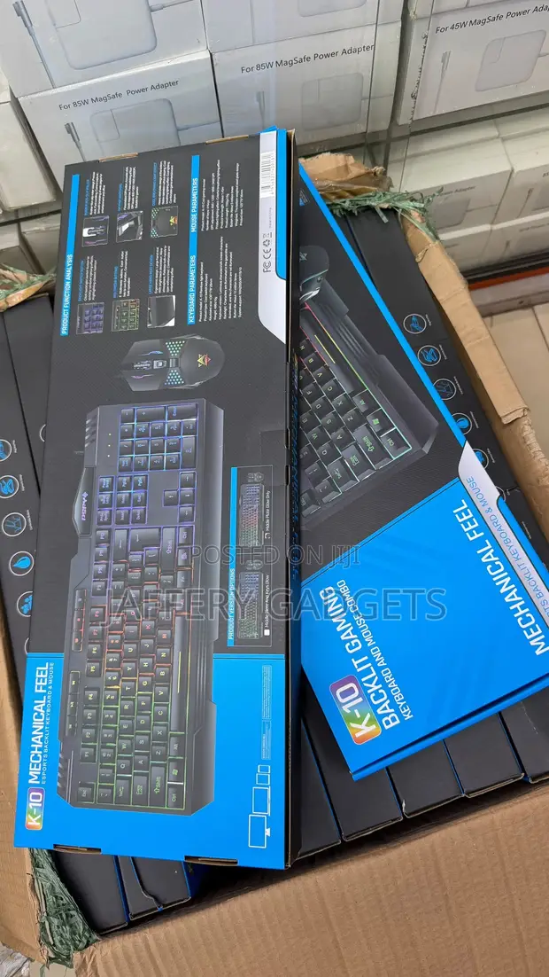 K10 Mechanical Feel Gaming Keyboard & Mouse Combo - 1