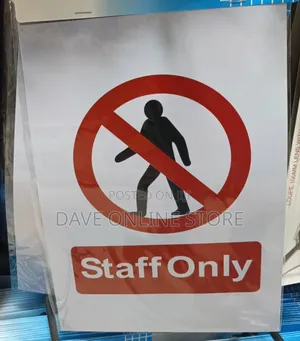 A4 Staff Only Sign - Laminated Vinyl Sticker