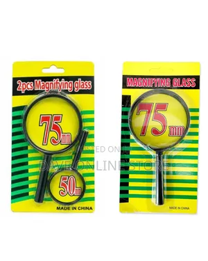 2 Pcs Handheld Magnifying Glass Set (75mm & 50mm)