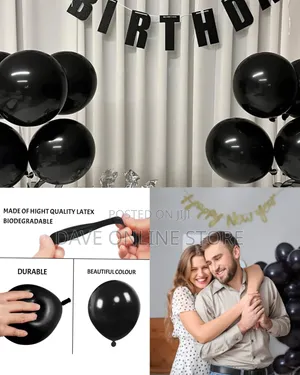 12 Inch Black and Yellow Latex Balloons