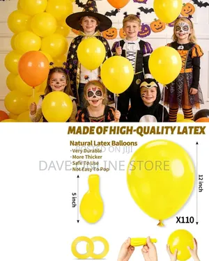 12 Inch Yellow Latex Balloons (Brand New)