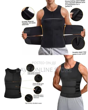 Men's Zipper Waist Trainer Vest - Neoprene Body Shaper