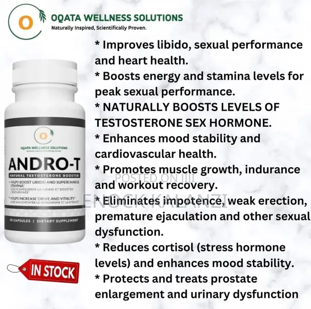 Andro-T Natural Testosterone Booster Capsules - 1