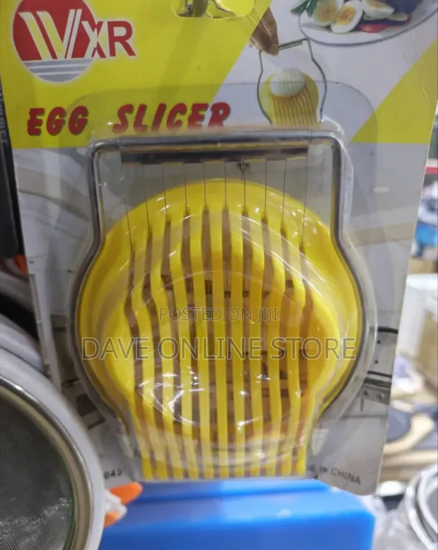 Brand New Yellow & Silver Manual Egg Slicer - 1