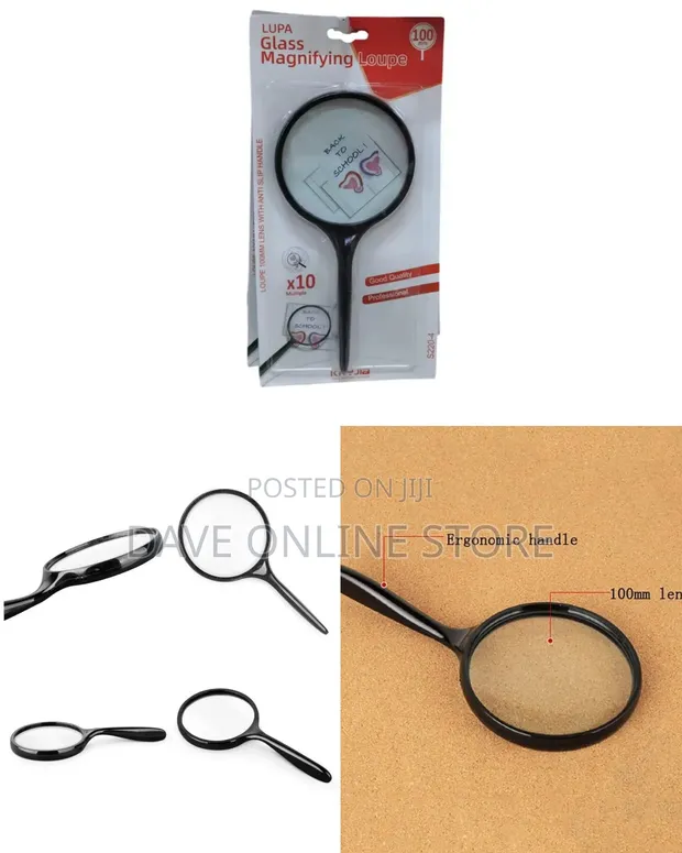 100mm Crank Magnifying Glass - 3-10X - 1