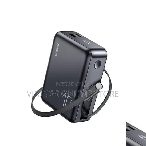 Yesido YP70 10000mAh Power Bank with Retractable Type-C Cable - 1