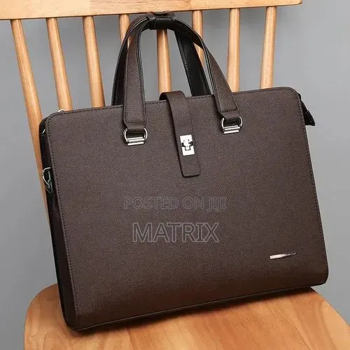 Leather Laptop Business Briefcase for 14 Inch Laptop - 1