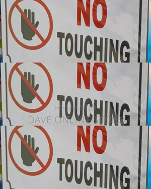 5 Pieces A4 Size 'No Touching' Stickers