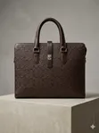 Luxury Embossed Leather Laptop Briefcase Bag - 1