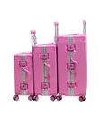 3-Piece Aluminum Frame Luggage Set - Black, 20" 24" 28" Hardshell Suitcases - 1