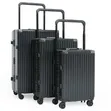 3-Piece Aluminum Frame Luggage Set - Black, 20" 24" 28" Hardshell Suitcases - 2