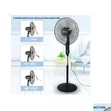 Pedestal Stand Fan with 3-Speed Switch and Oscillation - 2