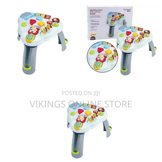 Multifunction Early Learning Activity Desk - 3-in-1 Interactive Toy - 1