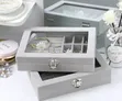 Jewelry Organizer with Glass Lid - 9 Compartments - 2
